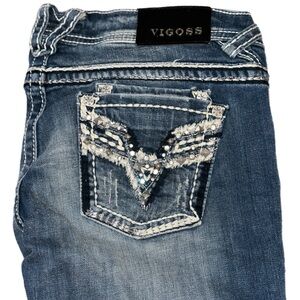 Vigoss “The Dublin” Jean Capri with Embellished Pockets